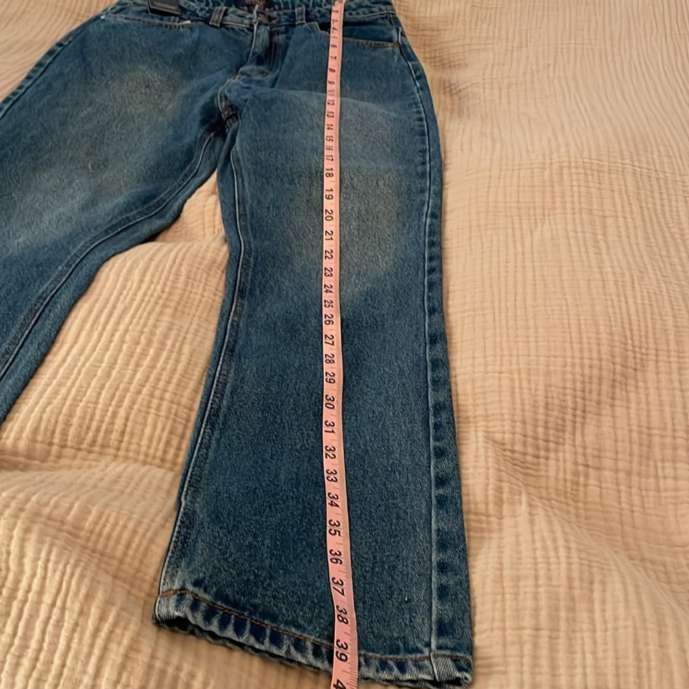 NWT ROBERTO CAVALLI High Rise Faded Cropped Jeans CLASSIC Blue. 100% cotton. 29 - Picture 4 of 11